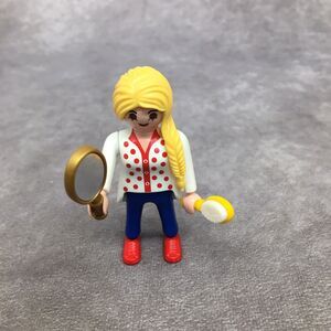 Playmobil Blond Female Figure w/Brush & Mirror